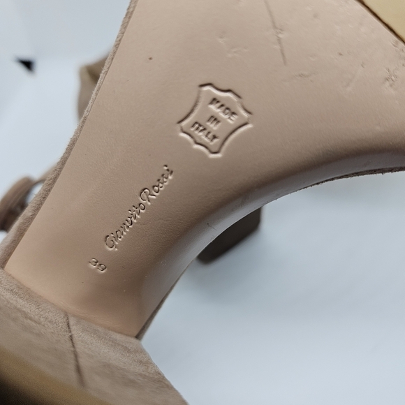 Gianvito Rossi Versilia 100 tan suede ankle strap sandals heels EU 39 - Picture 8 of 14